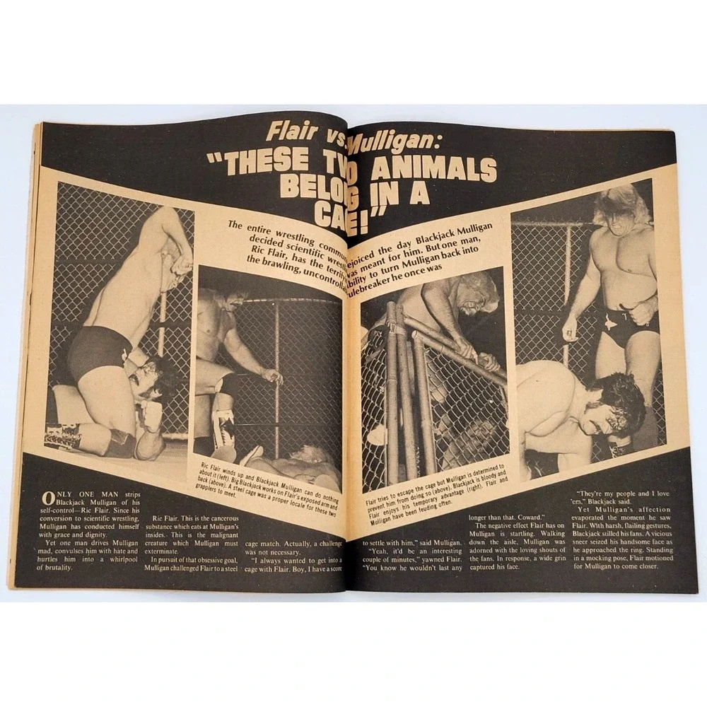 SPORTS REVIEW‎ WRESTLING JULY 1979  RIC FLAIR ANDRE THE GIANT BLACKJACK MULLIGAN